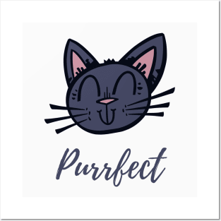 Purrfect happy and cute cat Posters and Art